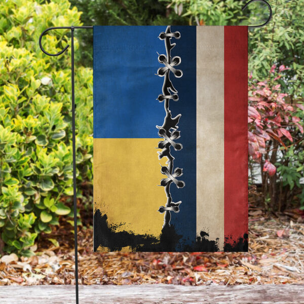 France Flag With Ukraine Flag