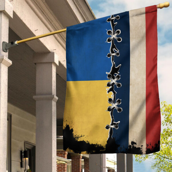 France Flag With Ukraine Flag - Image 3