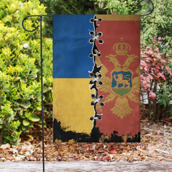 Montenegro Flag With Ukraine Flag