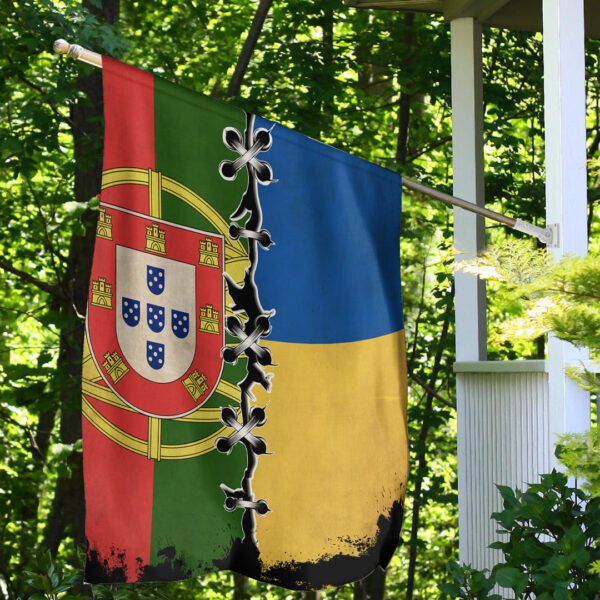 Portugal Flag With Ukraine Flag - Image 2