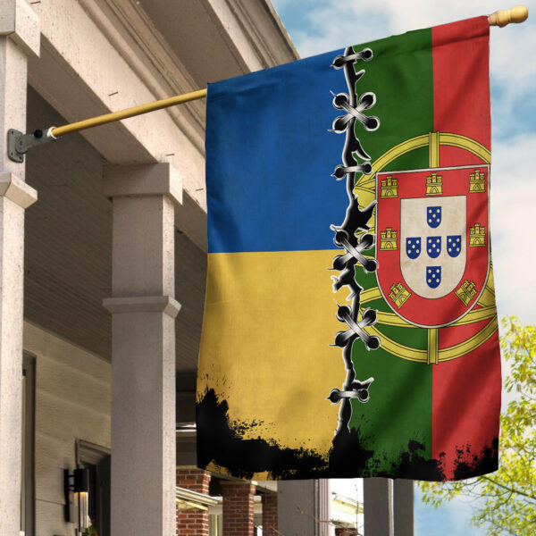 Portugal Flag With Ukraine Flag - Image 3