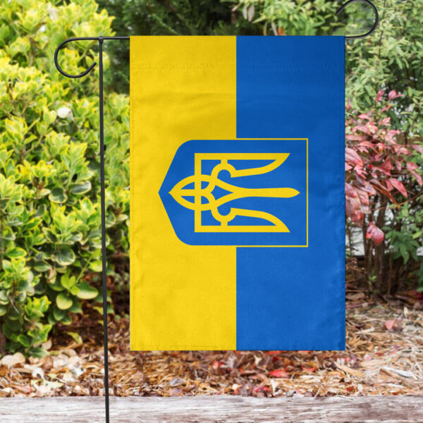 Ukraine Flag With Coat of Arms Flag - Image 2