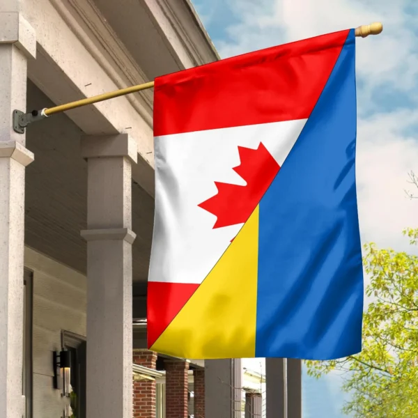 Canada Flag With Ukraine Flag - Image 2