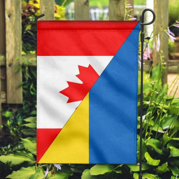 Canada Flag With Ukraine Flag