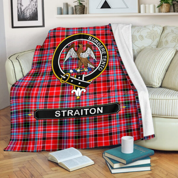 Straiton Crest Tartan Blanket, 3 Sizes - Image 2