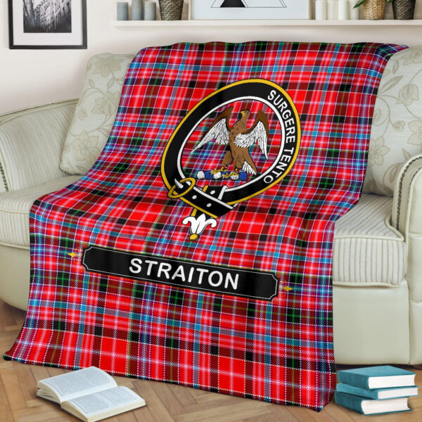 Straiton Crest Tartan Blanket, 3 Sizes - Image 3