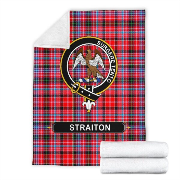 Straiton Crest Tartan Blanket, 3 Sizes