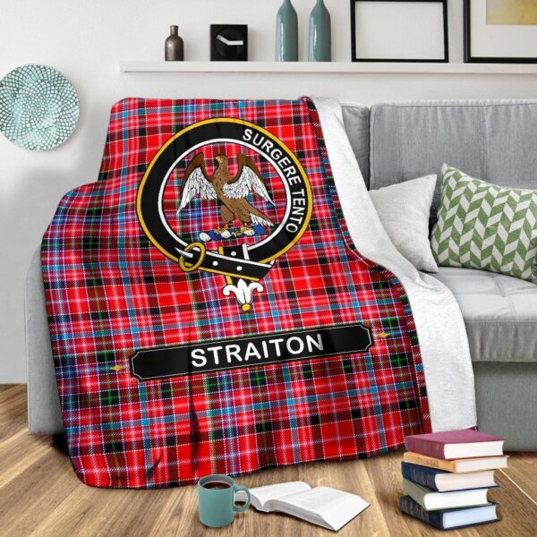 Straiton Crest Tartan Blanket, 3 Sizes - Image 4