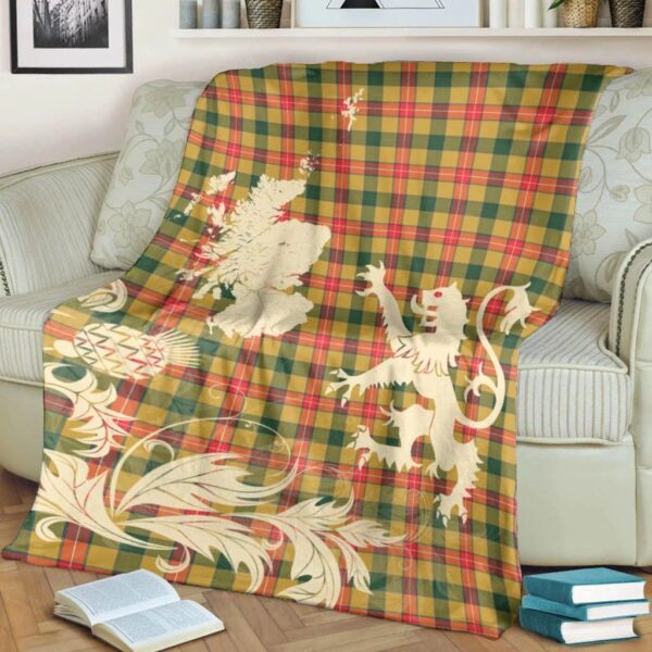 Baxter Clan Blanket, Scottish Tartan Baxter Clans Blanket Thistle Map Style - Image 4