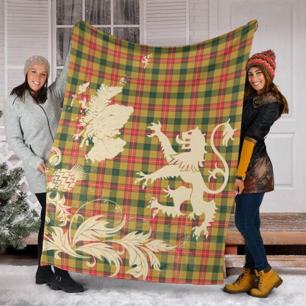 Baxter Clan Blanket, Scottish Tartan Baxter Clans Blanket Thistle Map Style - Image 2