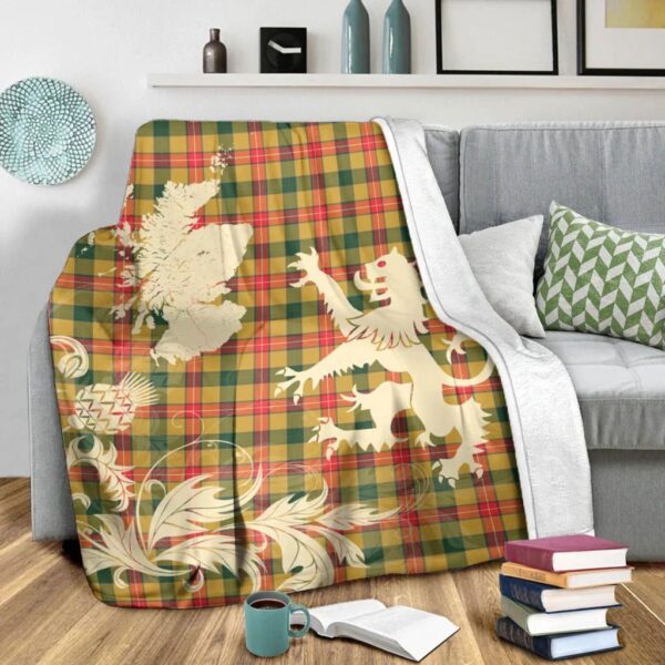 Baxter Clan Blanket, Scottish Tartan Baxter Clans Blanket Thistle Map Style - Image 3