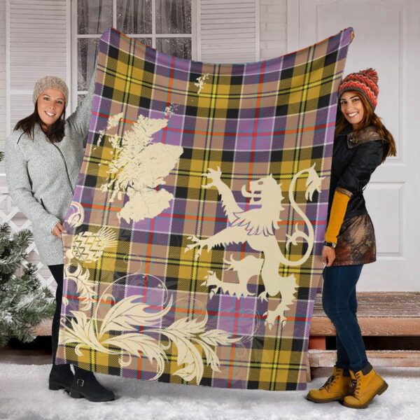 Culloden Ancient Clan Blanket, Scottish Tartan Culloden Ancient Clans Blanket Thistle Map Style - Image 2