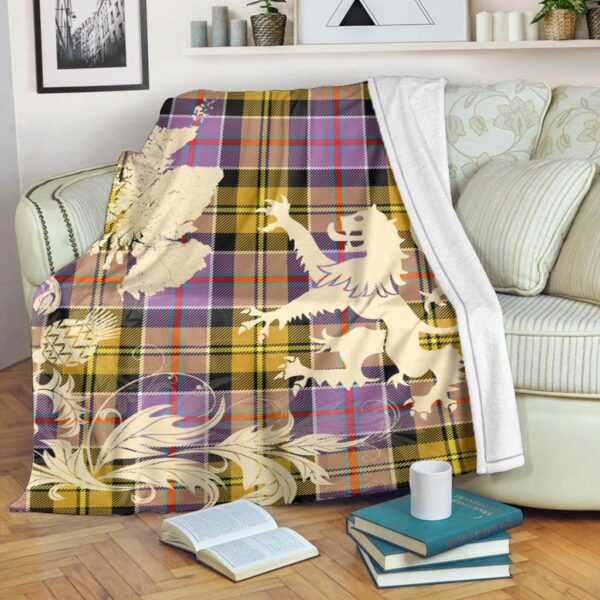 Culloden Ancient Clan Blanket, Scottish Tartan Culloden Ancient Clans Blanket Thistle Map Style - Image 5