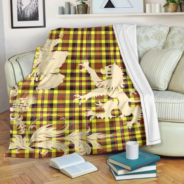 Jardine Clan Blanket, Scottish Tartan Jardine Clans Blanket Thistle Map Style - Image 5