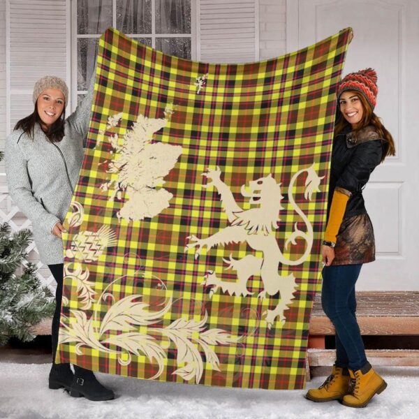 Jardine Clan Blanket, Scottish Tartan Jardine Clans Blanket Thistle Map Style - Image 2