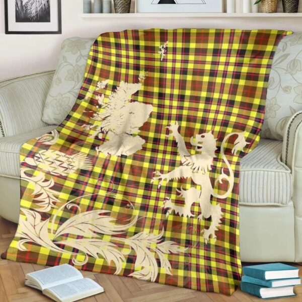 Jardine Clan Blanket, Scottish Tartan Jardine Clans Blanket Thistle Map Style - Image 4