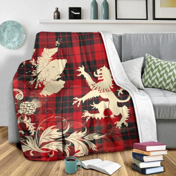 MacLeod of Raasay Clan Blanket, Scottish Tartan MacLeod of Raasay Clans Blanket Thistle Map Style - Image 3