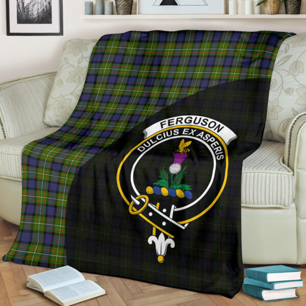 Fergusson Modern Clan Blanket, Scottish Tartan Fergusson Modern Clans Blanket Wave Style - Image 2