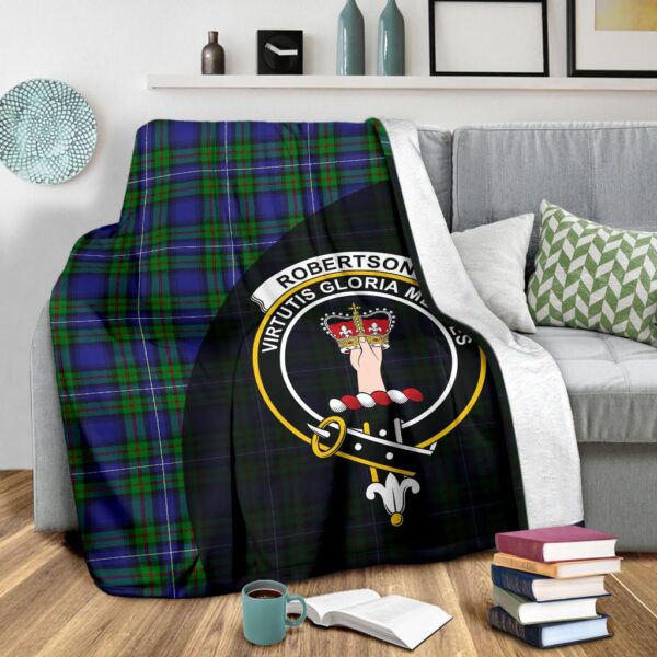 Robertson Hunting Modern Clan Blanket, Scottish Tartan Robertson Hunting Modern Clans Blanket Wave Style - Image 3