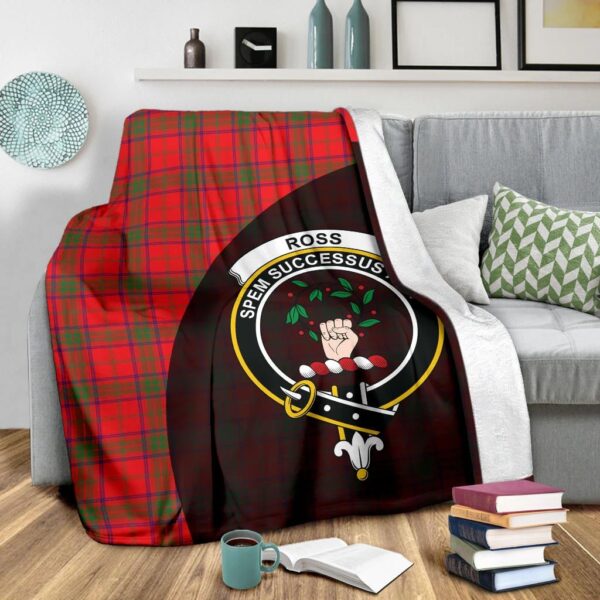 Ross Modern Clan Blanket, Scottish Tartan Ross Modern Clans Blanket Wave Style - Image 3