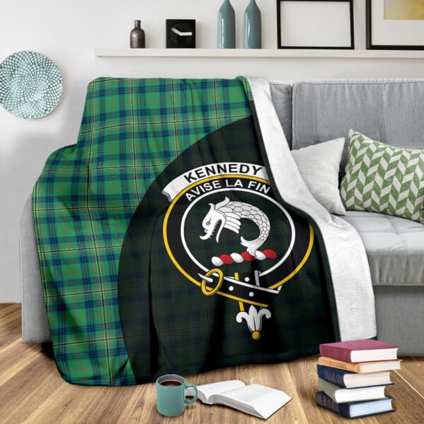 Kennedy Ancient Clan Blanket, Scottish Tartan Kennedy Ancient Clans Blanket Wave Style - Image 3