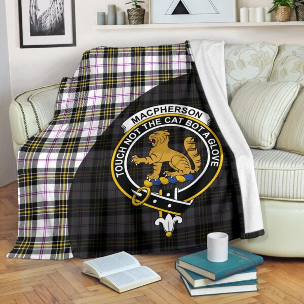 MacPherson Dress Modern Clan Blanket, Scottish Tartan MacPherson Dress Modern Clans Blanket Wave Style