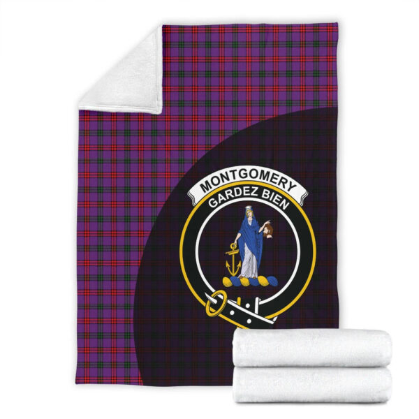 Montgomery Modern Clan Blanket, Scottish Tartan Montgomery Modern Clans Blanket Wave Style - Image 4