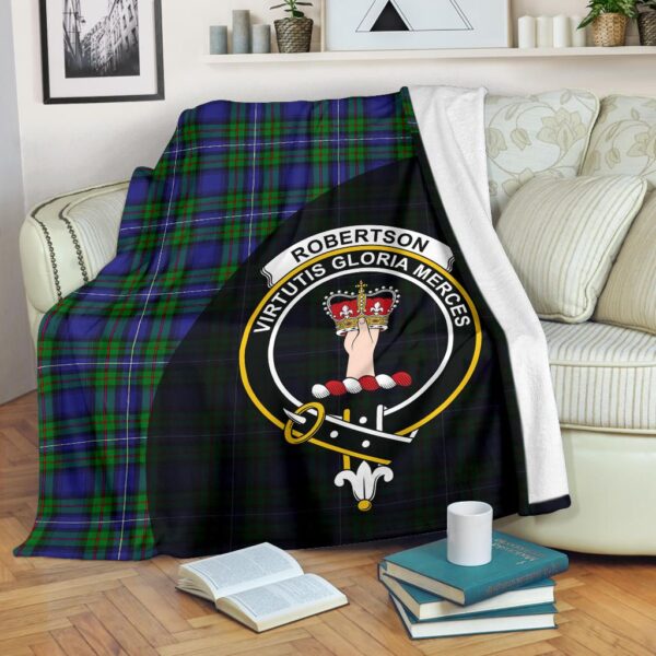 Robertson Hunting Modern Clan Blanket, Scottish Tartan Robertson Hunting Modern Clans Blanket Wave Style