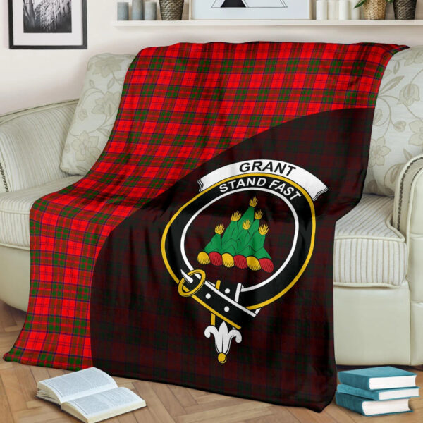 Grant Modern Clan Blanket, Scottish Tartan Grant Modern Clans Blanket Wave Style - Image 2