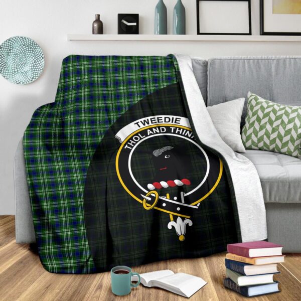 Tweedside District Clan Blanket, Scottish Tartan Tweedside District Clans Blanket Wave Style - Image 3