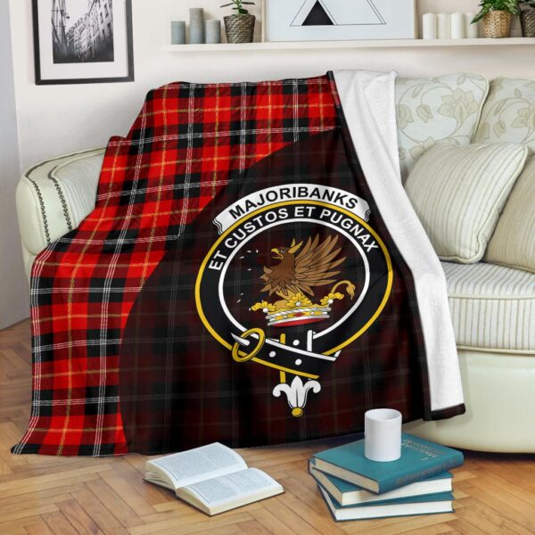 Marjoribanks Clan Blanket, Scottish Tartan Marjoribanks Clans Blanket Wave Style