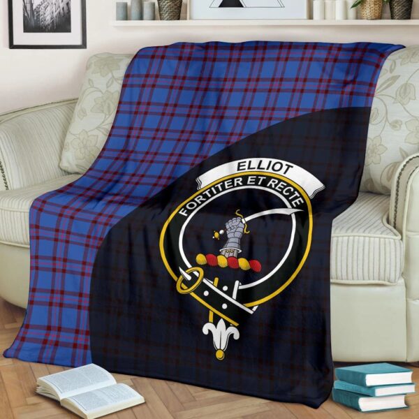 Elliot Modern Clan Blanket, Scottish Tartan Elliot Modern Clans Blanket Wave Style - Image 2