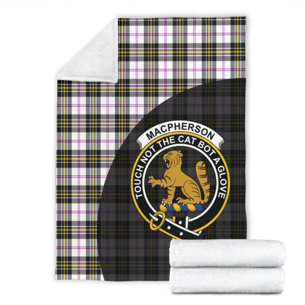 MacPherson Dress Modern Clan Blanket, Scottish Tartan MacPherson Dress Modern Clans Blanket Wave Style - Image 4