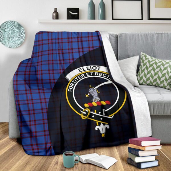 Elliot Modern Clan Blanket, Scottish Tartan Elliot Modern Clans Blanket Wave Style - Image 3