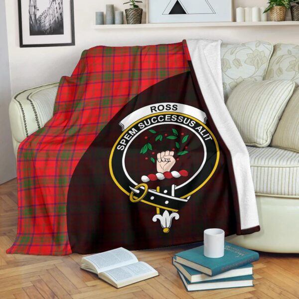 Ross Modern Clan Blanket, Scottish Tartan Ross Modern Clans Blanket Wave Style