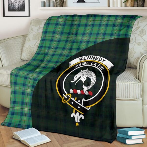 Kennedy Ancient Clan Blanket, Scottish Tartan Kennedy Ancient Clans Blanket Wave Style - Image 2