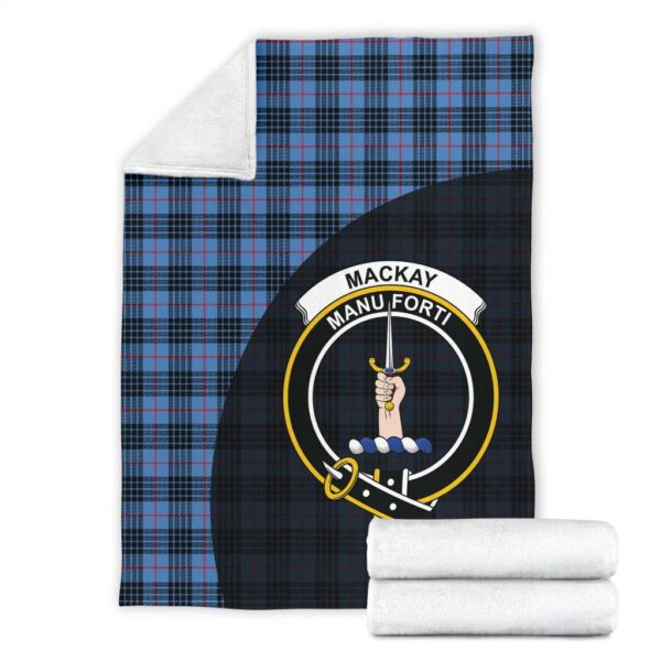 MacKay Blue Clan Blanket, Scottish Tartan MacKay Blue Clans Blanket Wave Style - Image 4