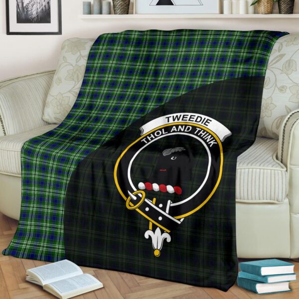 Tweedside District Clan Blanket, Scottish Tartan Tweedside District Clans Blanket Wave Style - Image 2