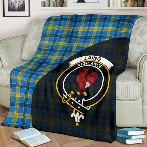 Laing Clan Blanket, Scottish Tartan Laing Clans Blanket Wave Style - Image 2