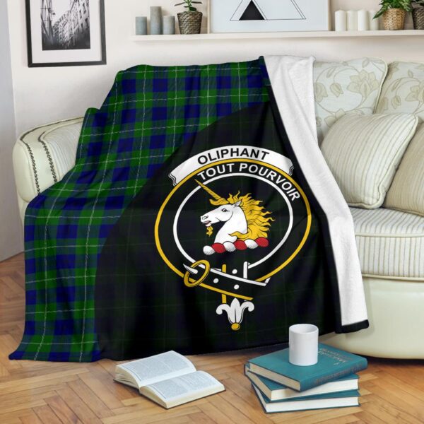 Oliphant Modern Clan Blanket, Scottish Tartan Oliphant Modern Clans Blanket Wave Style