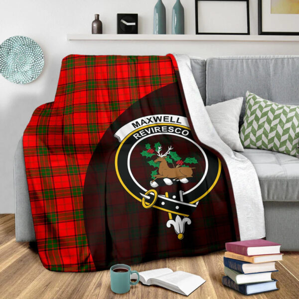 Maxwell Modern Clan Blanket, Scottish Tartan Maxwell Modern Clans Blanket Wave Style - Image 3