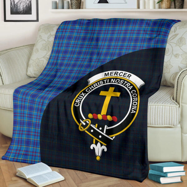 Mercer Modern Clan Blanket, Scottish Tartan Mercer Modern Clans Blanket Wave Style - Image 2