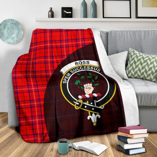 Rose Modern Clan Blanket, Scottish Tartan Rose Modern Clans Blanket Wave Style - Image 3