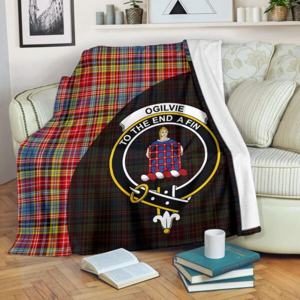 Ogilvie of Airlie Ancient Clan Blanket, Scottish Tartan Ogilvie of Airlie Ancient Clans Blanket Wave Style