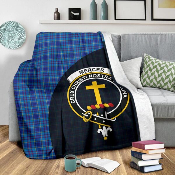 Mercer Modern Clan Blanket, Scottish Tartan Mercer Modern Clans Blanket Wave Style - Image 3