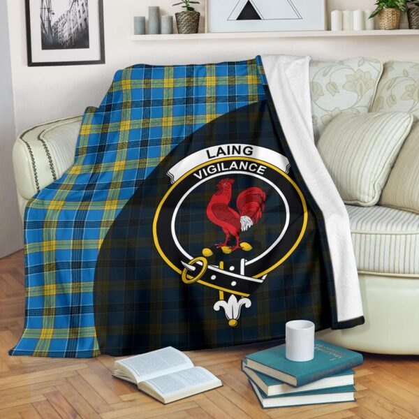 Laing Clan Blanket, Scottish Tartan Laing Clans Blanket Wave Style