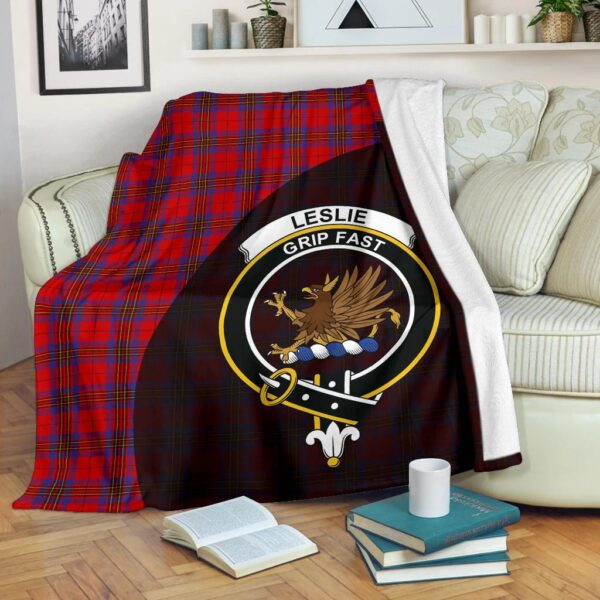 Leslie Modern Clan Blanket, Scottish Tartan Leslie Modern Clans Blanket Wave Style