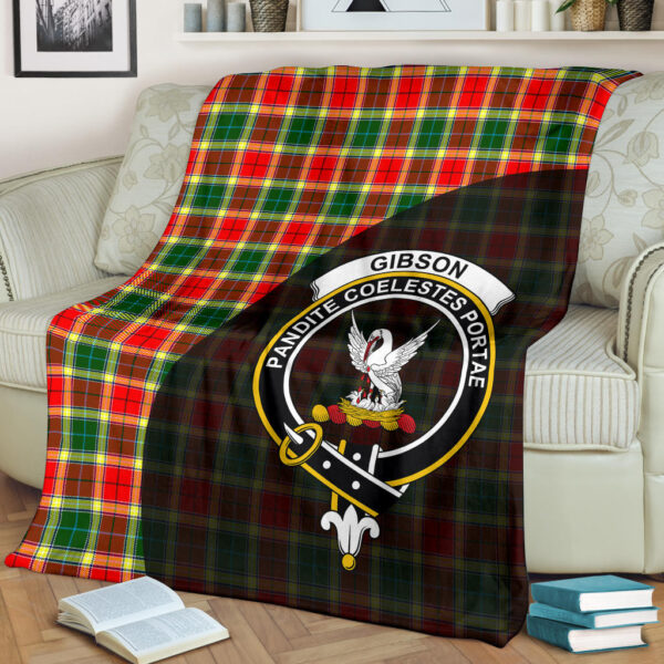 Gibbs Clan Blanket, Scottish Tartan Gibbs Clans Blanket Wave Style - Image 2