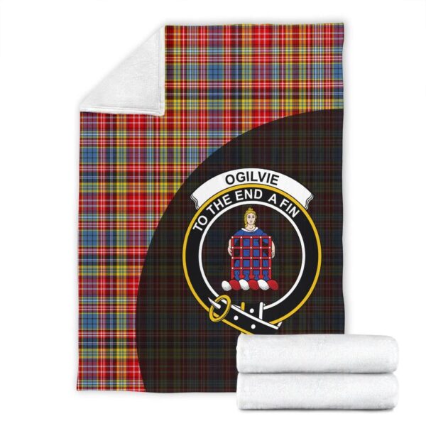 Ogilvie of Airlie Ancient Clan Blanket, Scottish Tartan Ogilvie of Airlie Ancient Clans Blanket Wave Style - Image 4