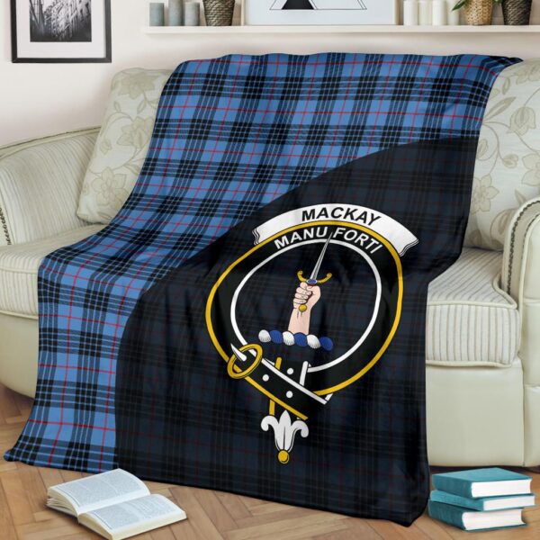 MacKay Blue Clan Blanket, Scottish Tartan MacKay Blue Clans Blanket Wave Style - Image 2